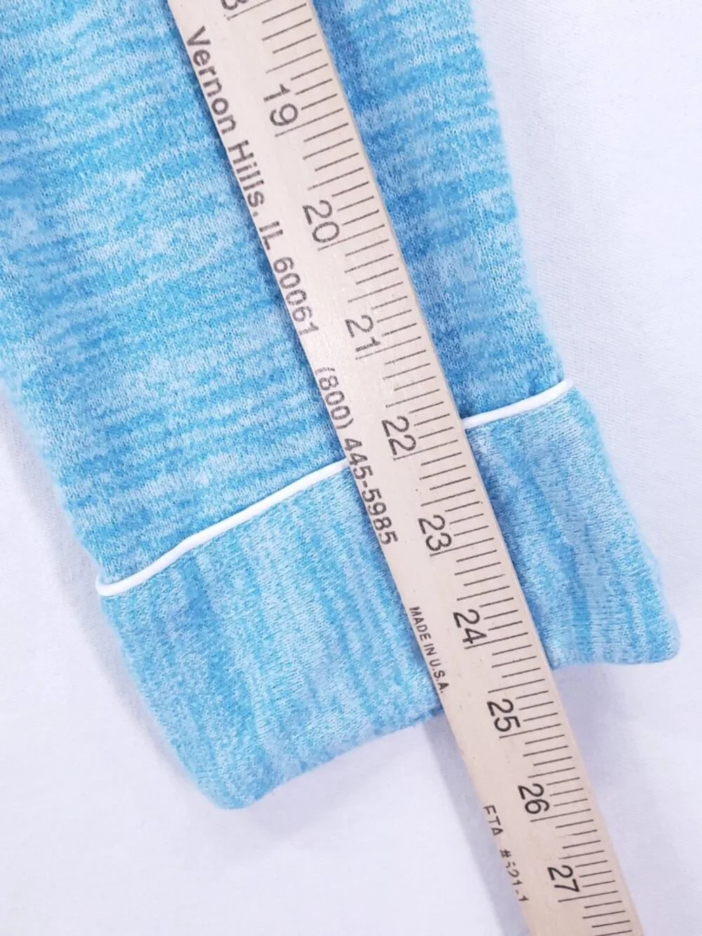 Aamikast Soft Pajamas Set Top and Pants Sleepwear Loungewear Blue Size M